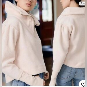 Free People Poppy Fleece Champagne Pullover